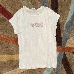 Abercrombie Kids Ivory Floral Tee